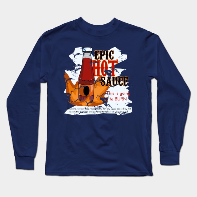 Epic Hot Sauce - Spoof Long Sleeve T-Shirt by Fun Funky Designs